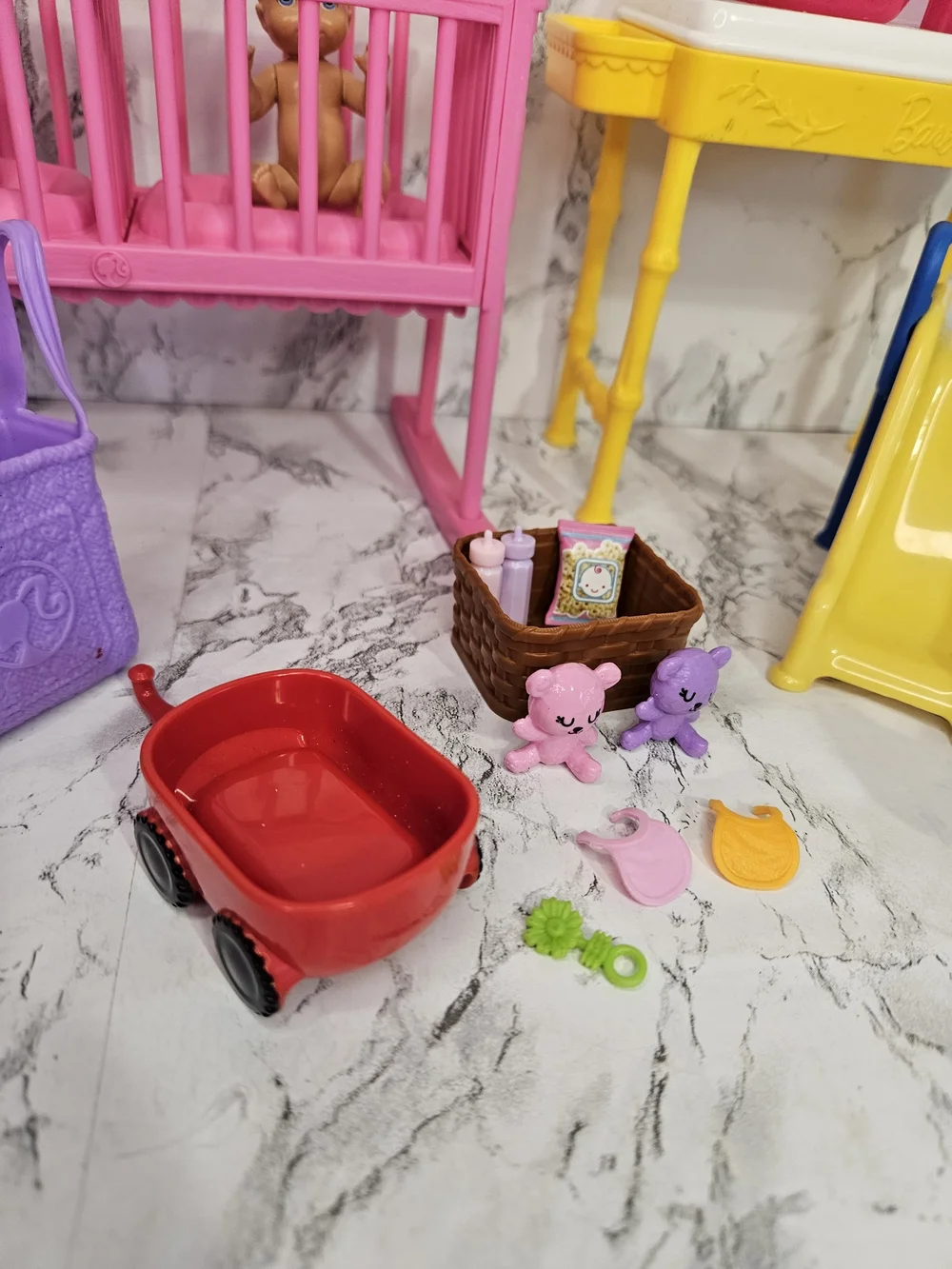 Barbie Playset Nursery Accessories With 2 Babies